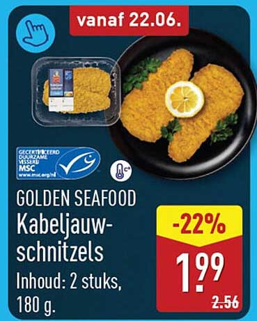 GOLDEN SEAFOOD Kabeljauw-schnitzels