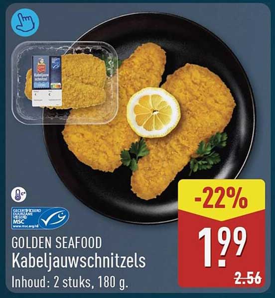 GOLDEN SEAFOOD Kabeljauwschnitzels