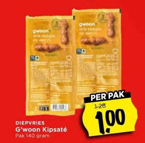 G'woon Kipsaté Pak 140 gram