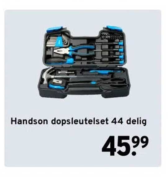 Handson dopsleutelset 44 delig