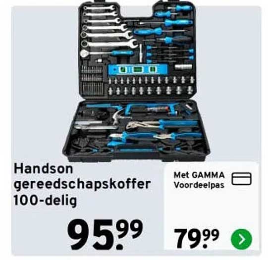 Handson gereedschapskoffer 100-delig