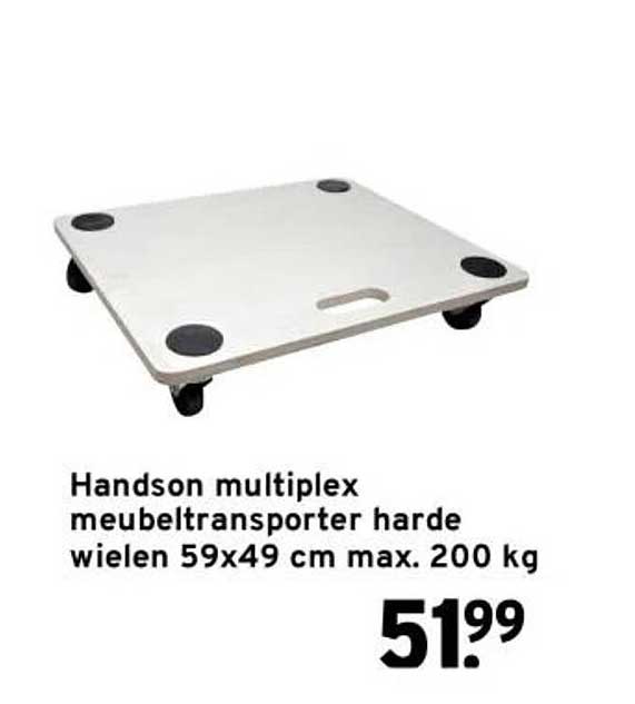 Handson multiplex meubeltransporter harde wielen 59x49 cm max. 200 kg