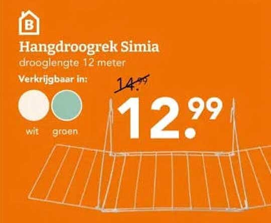 Hangdroogrek Simia drooglengte 12 meter