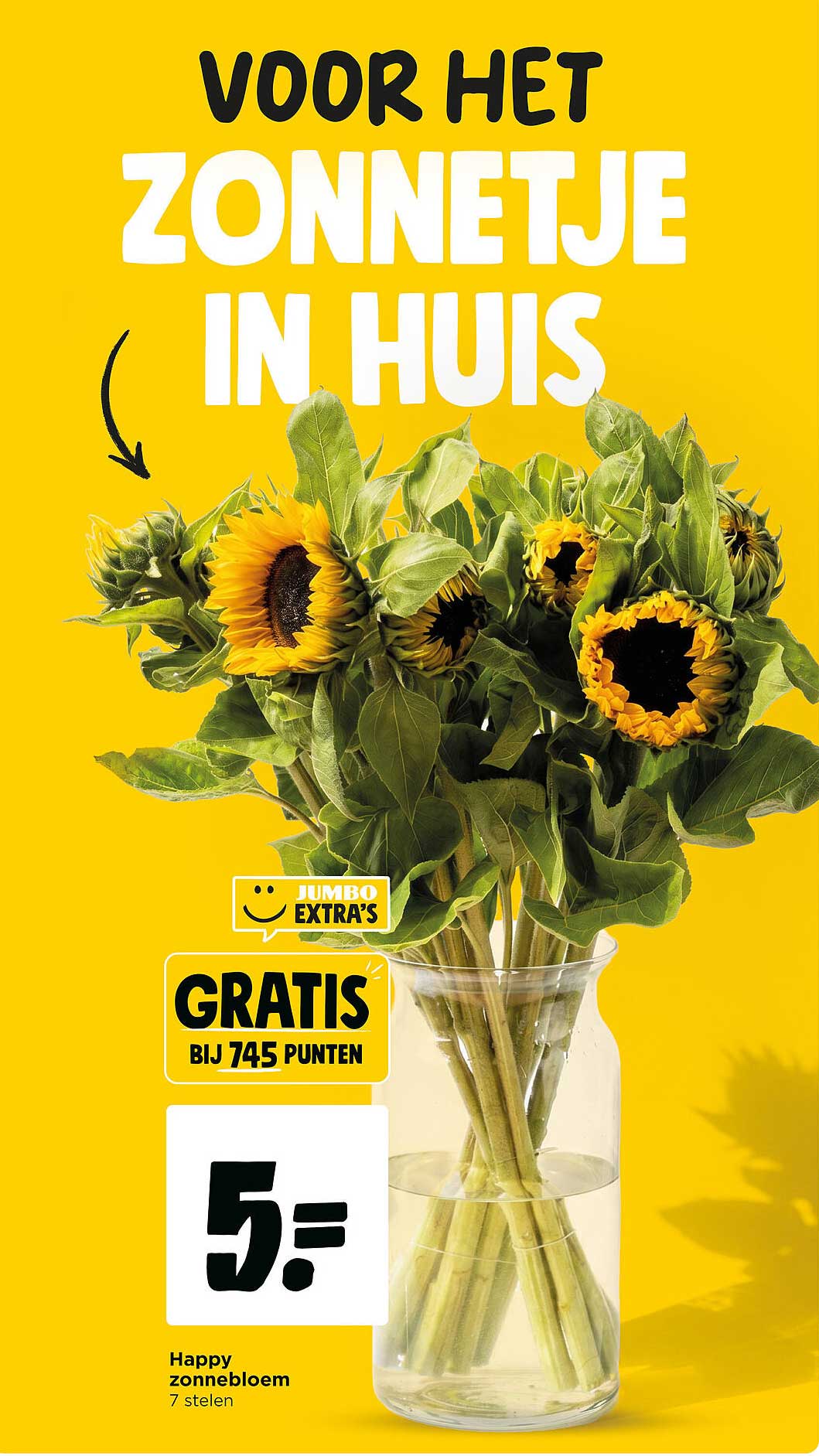 Happy zonnebloem 7 stelen GRATIS BIJ 745 PUNTEN