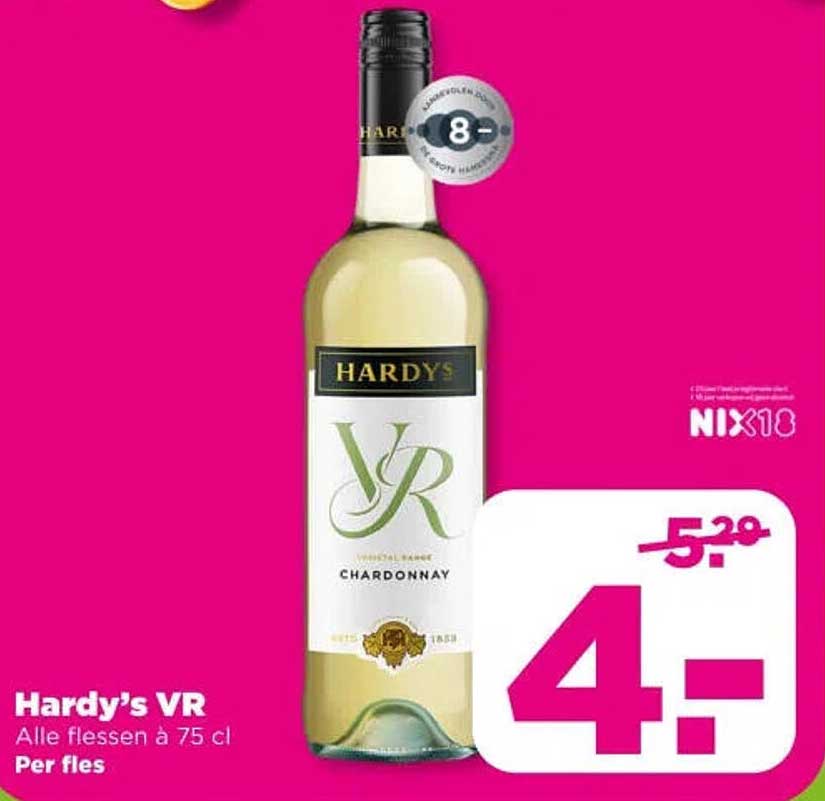 Hardy’s VR Alle flessen à 75 cl Per fles