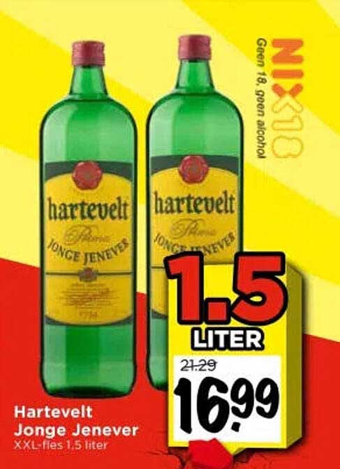 Hartevelt Jonge Jenever XXL-fles 1.5 liter