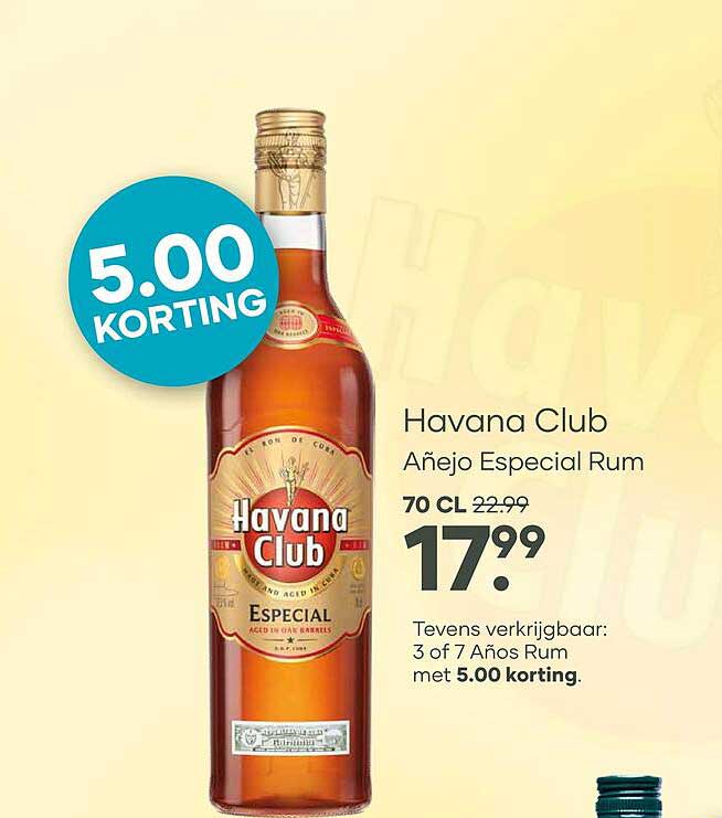 Havana Club Añejo Especial Rum 5.00 KORTING