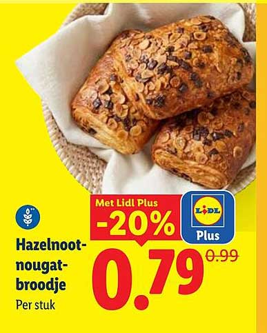 Hazelnoot-nougatbroodje -20%