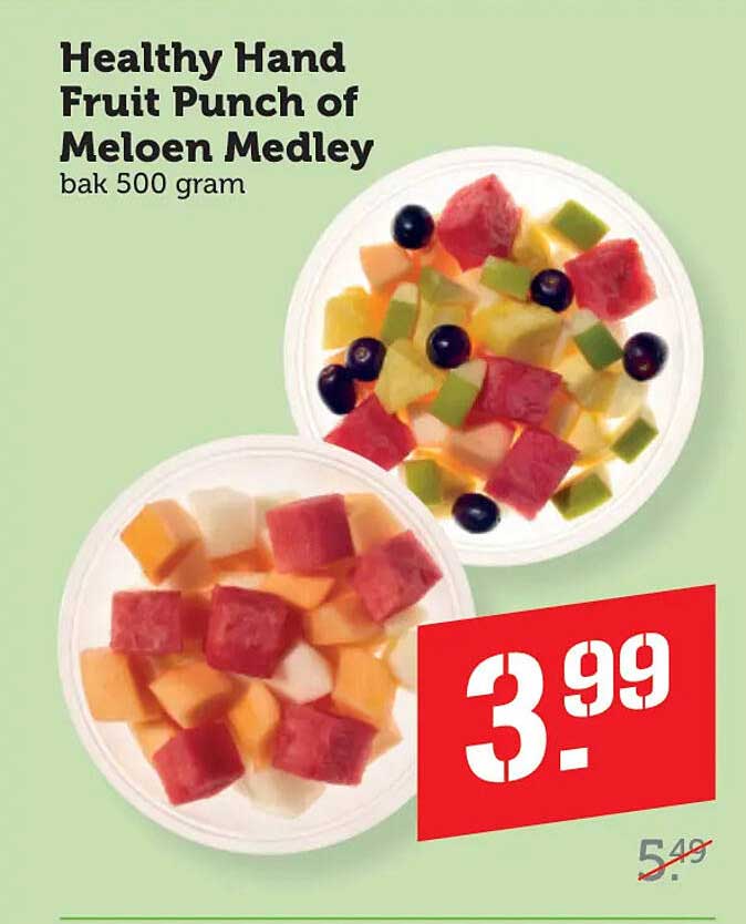 Healthy Hand Fruit Punch of Meloen Medley bak 500 gram
