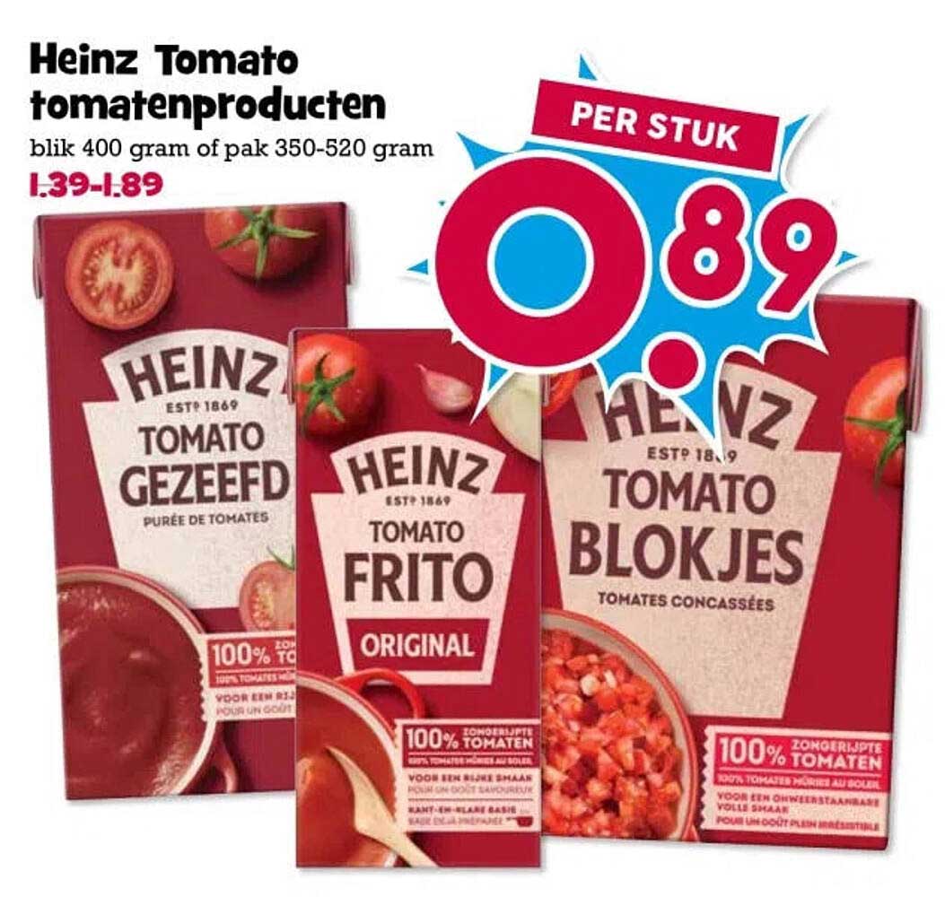 Heinz Tomato tomatenproducten PER STUK