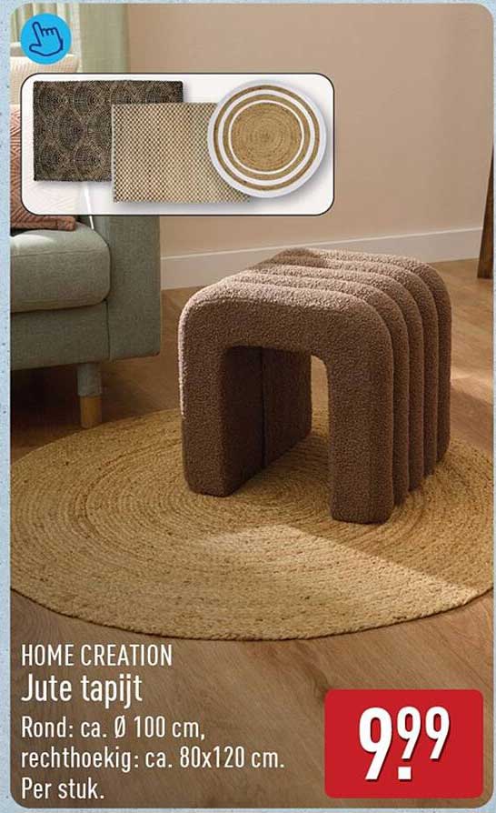 HOME CREATION Jute tapijt