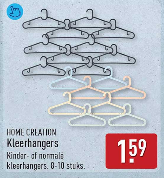 HOME CREATION Kleerhangers Kinder- of normale kleerhangers. 8-10 stuks.