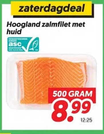 Hoogland zalmfilet met huid zaterdagdeal