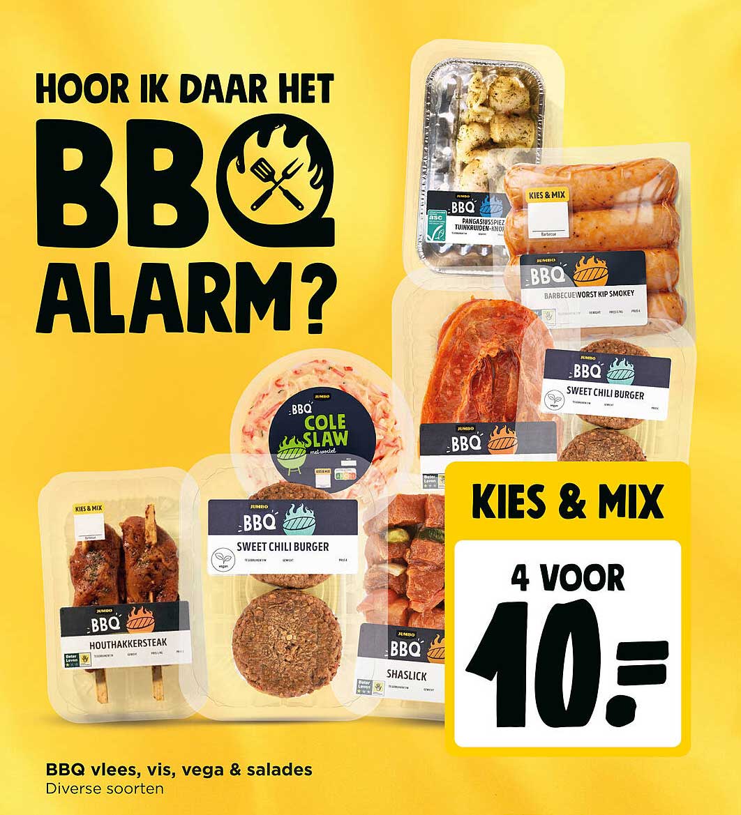 HOOR IK DAAR HET BBQ ALARM? KIES & MIX 4 VOOR 10