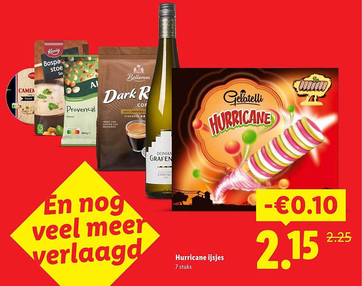 Hurricane ijsjes 7 stuks -€0.10