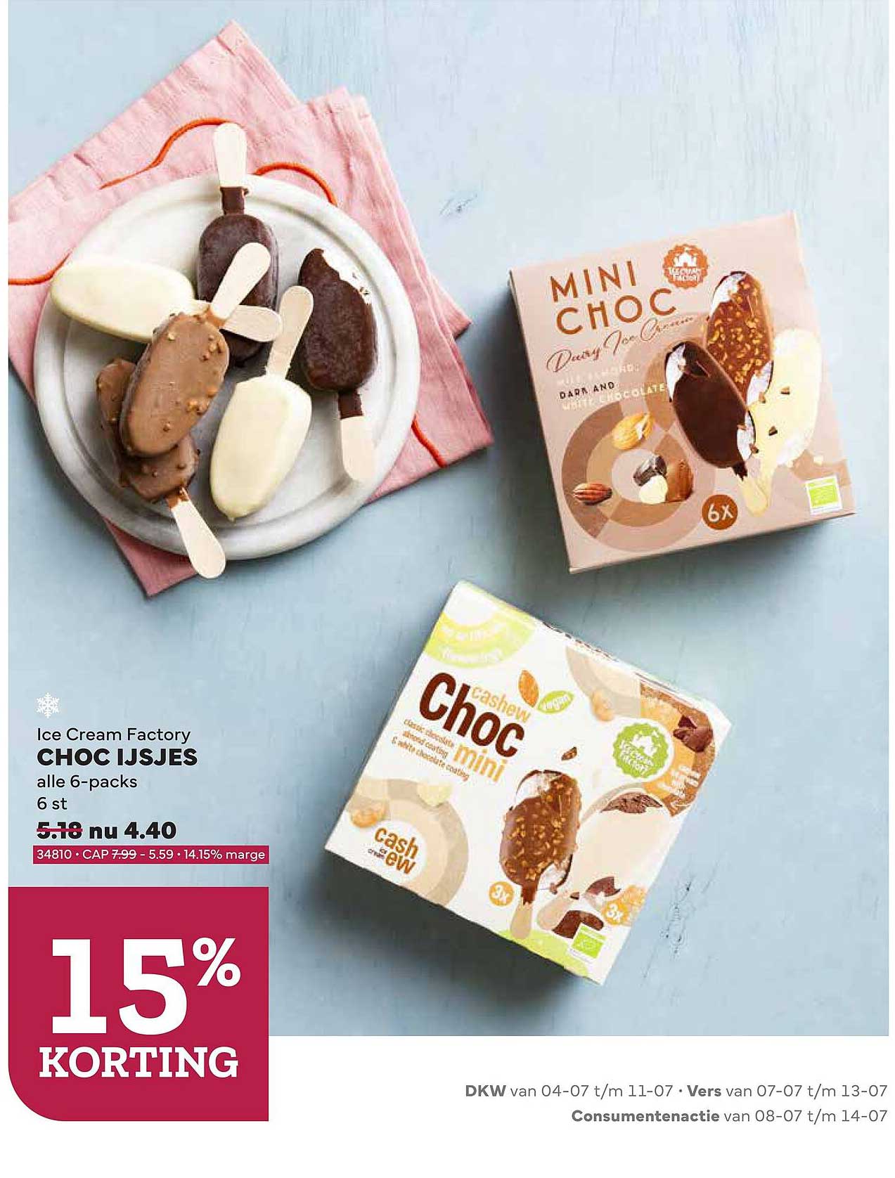 Ice Cream Factory CHOC IJSJES alle 6-packs 6 st 15% KORTING
