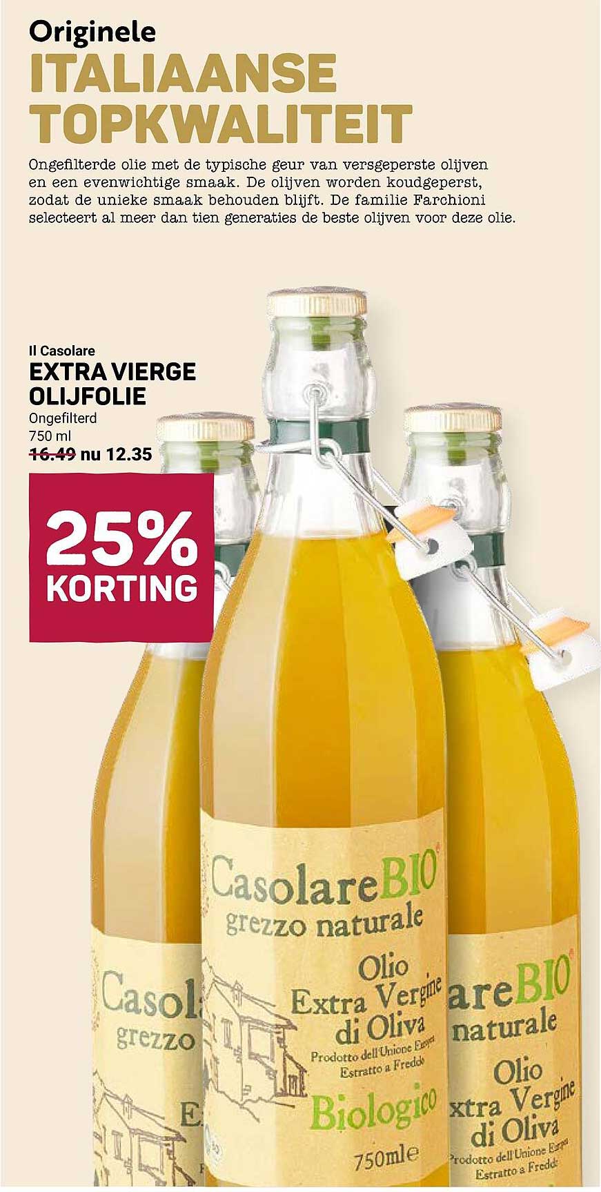 Il Casolare EXTRA VIERGE OLIJFOLIE 25% KORTING
