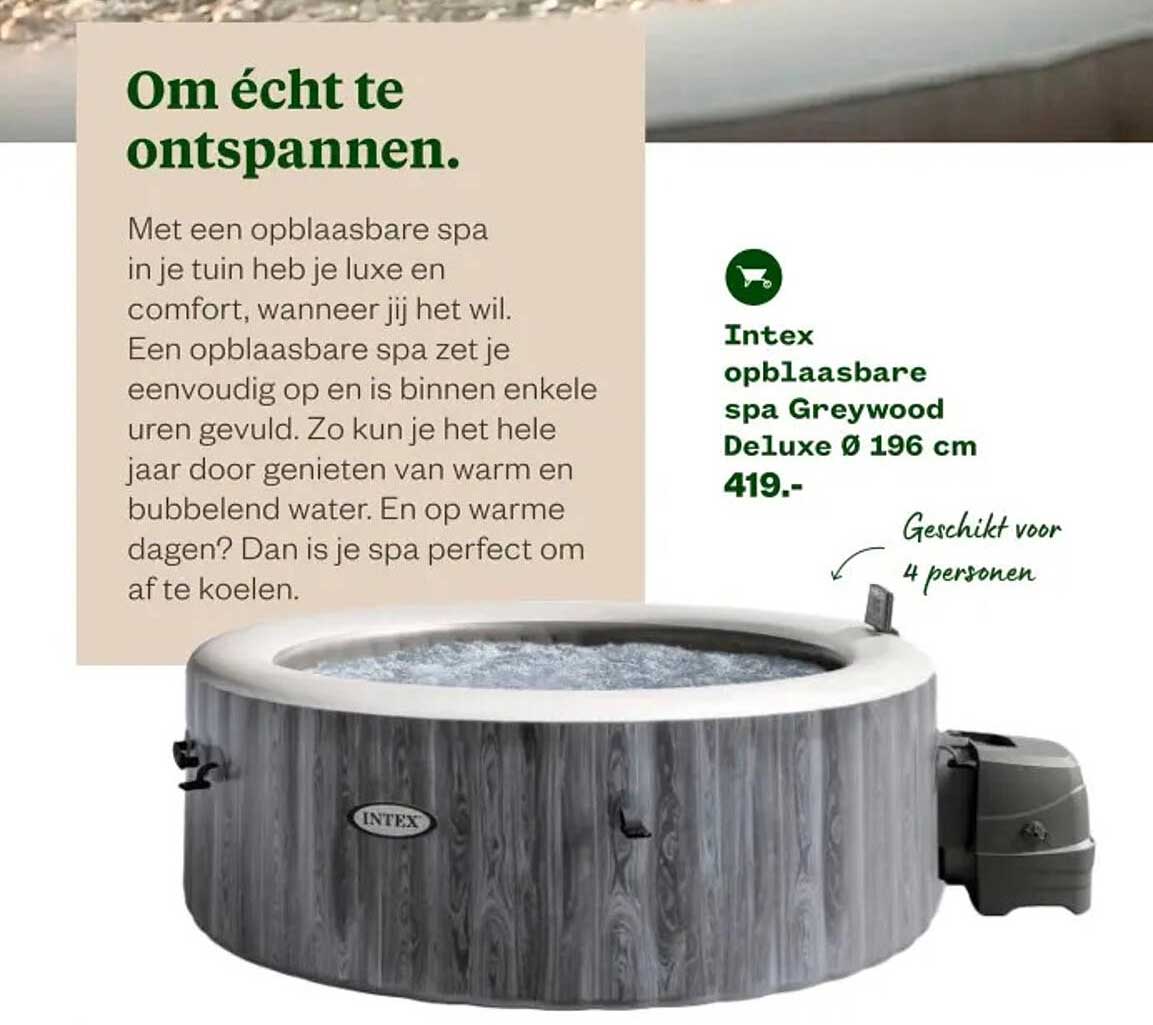 Intex opblaasbare spa Greywood Deluxe Ø 196 cm