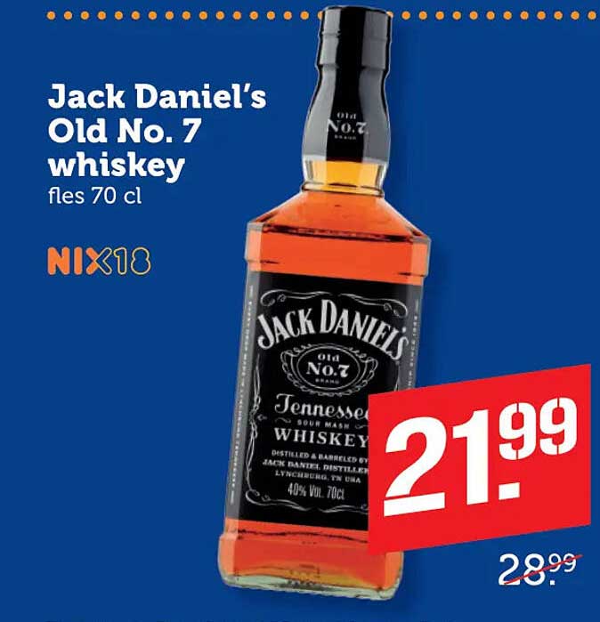Jack Daniel’s Old No. 7 whiskey fles 70 cl NIX18