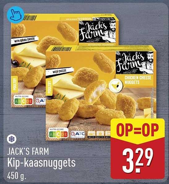 JACK'S FARM Kip-kaasnuggets 450 g. OP=OP