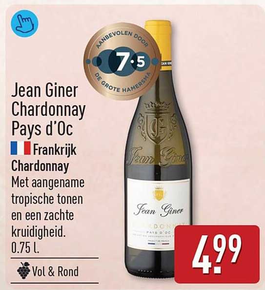 Jean Giner Chardonnay Pays d'Oc Frankrijk Chardonnay