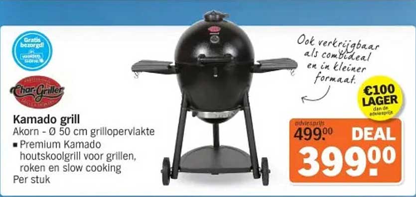 Kamado grill Akorn - Ø 50 cm grilloppervlakte
