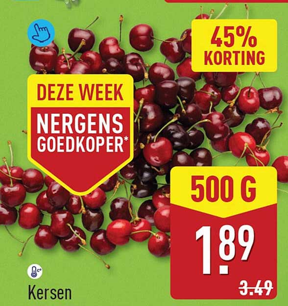 Kersen 45% korting