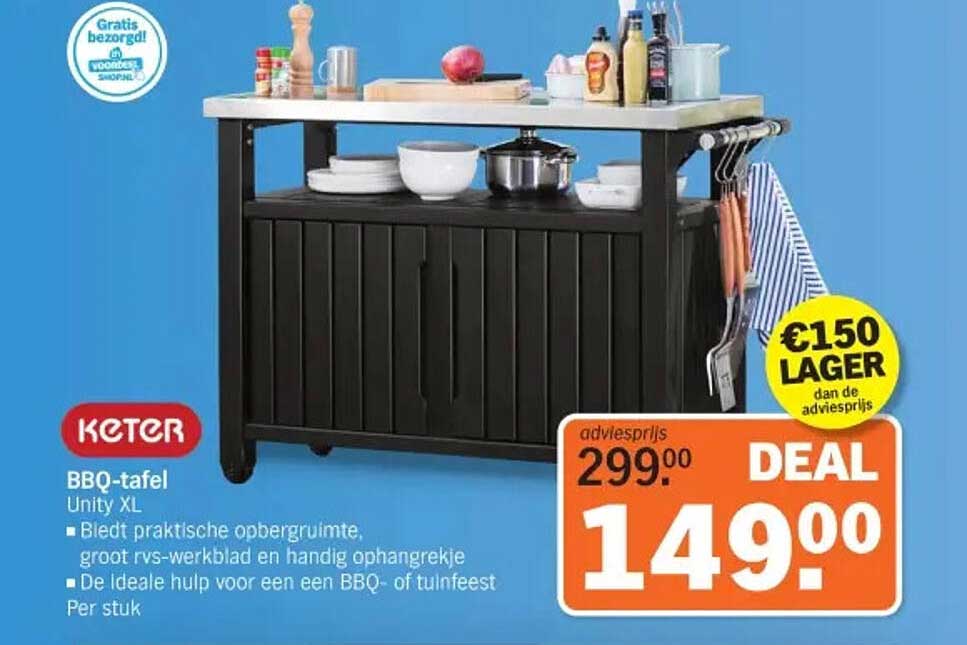 KETER BBQ-tafel Unity XL