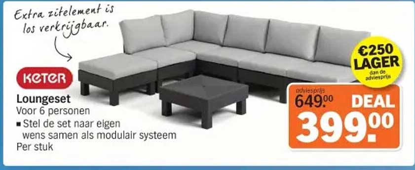 Keter Loungeset voor 6 personen