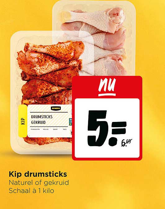 Kip drumsticks Naturel of gekruid Schaal à 1 kilo