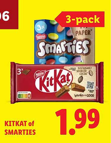 KITKAT of SMARTIES 3-pack