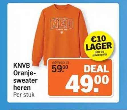 KNVB Oranje-sweater heren