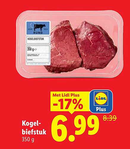 Kogelbiefstuk 350 g -17%