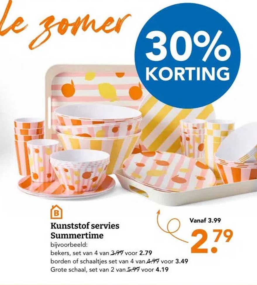 Kunststof servies Summertime