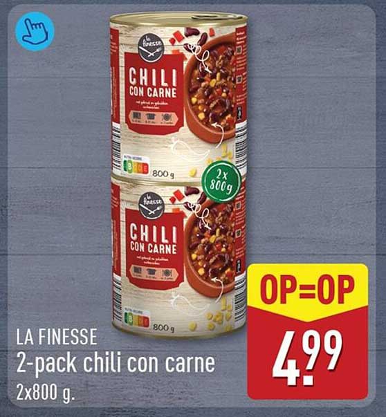 LA FINESSE 2-pack chili con carne 2x800 g OP=OP
