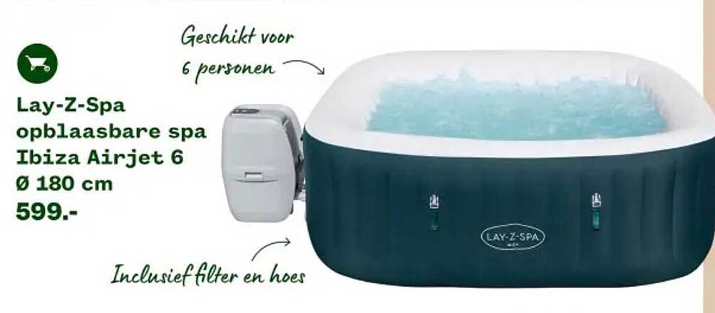 Lay-Z-Spa opblaasbare spa Ibiza Airjet 6 Ø 180 cm