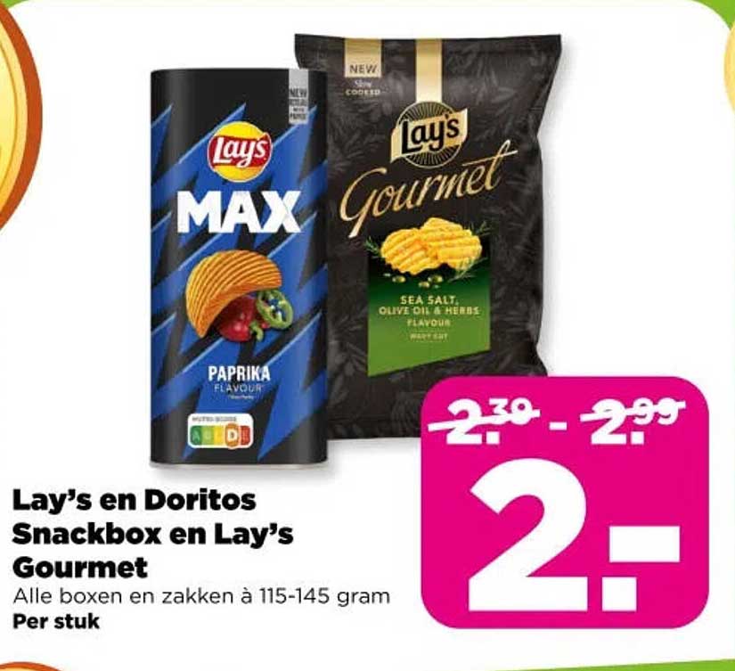 Lay’s en Doritos Snackbox en Lay’s Gourmet