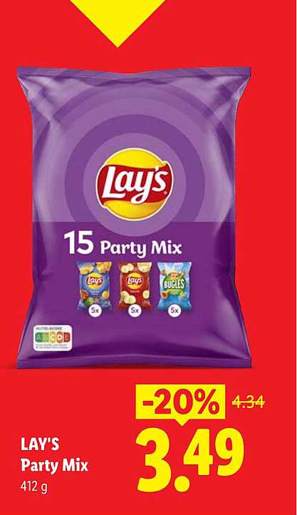 LAY'S Party Mix 412 g -20%