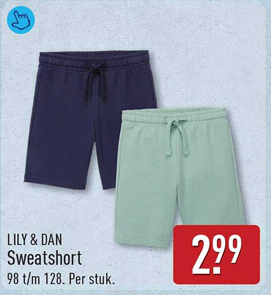 LILY & DAN Sweatshort 98 t/m 128. Per stuk.