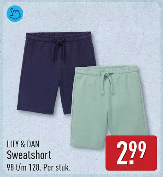 LILY & DAN Sweatshort 98 t/m 128. Per stuk.