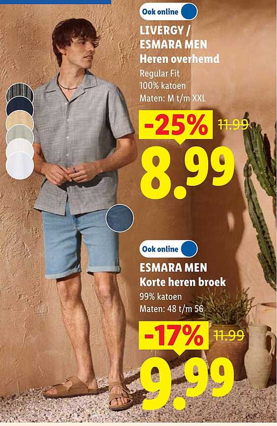 LIVERGY / ESMARA MEN Heren overhemd