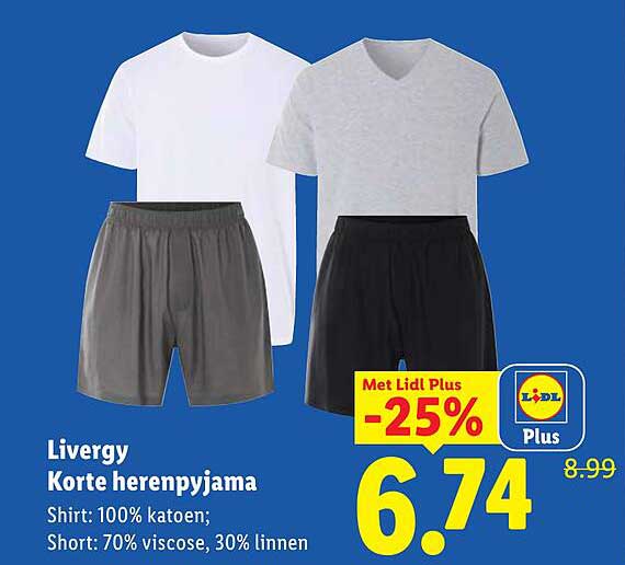 Livergy Korte herenpyjama