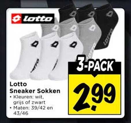 Lotto Sneaker Sokken 3-PACK