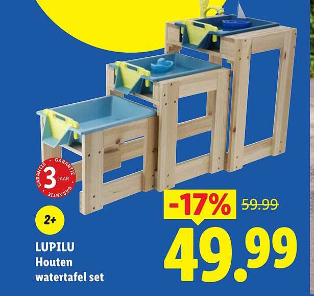 LUPILU Houten watertafel set