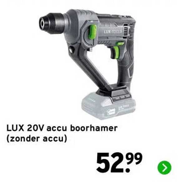 LUX 20V accu boorhamer (zonder accu)