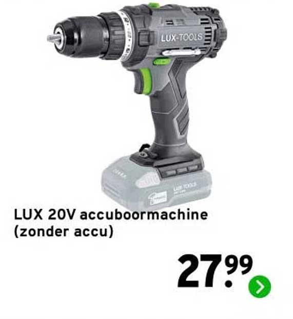LUX 20V accuboormachine (zonder accu)