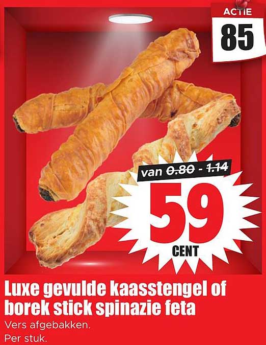Luxe gevulde kaasstengel of borek stick spinazie feta