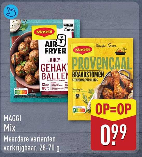 MAGGI Mix Meerdere varianten verkrijgbaar. 28-70 g. OP=OP