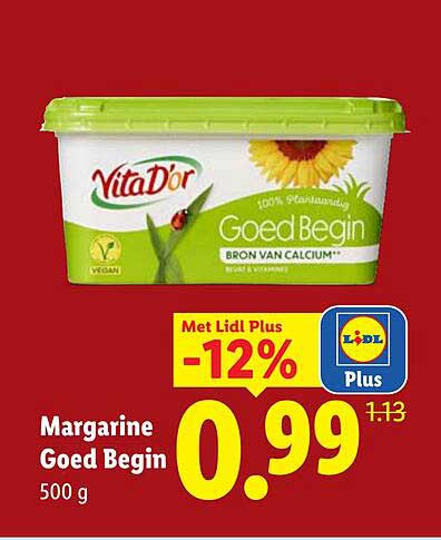 Margarine Goed Begin 500 g -12%