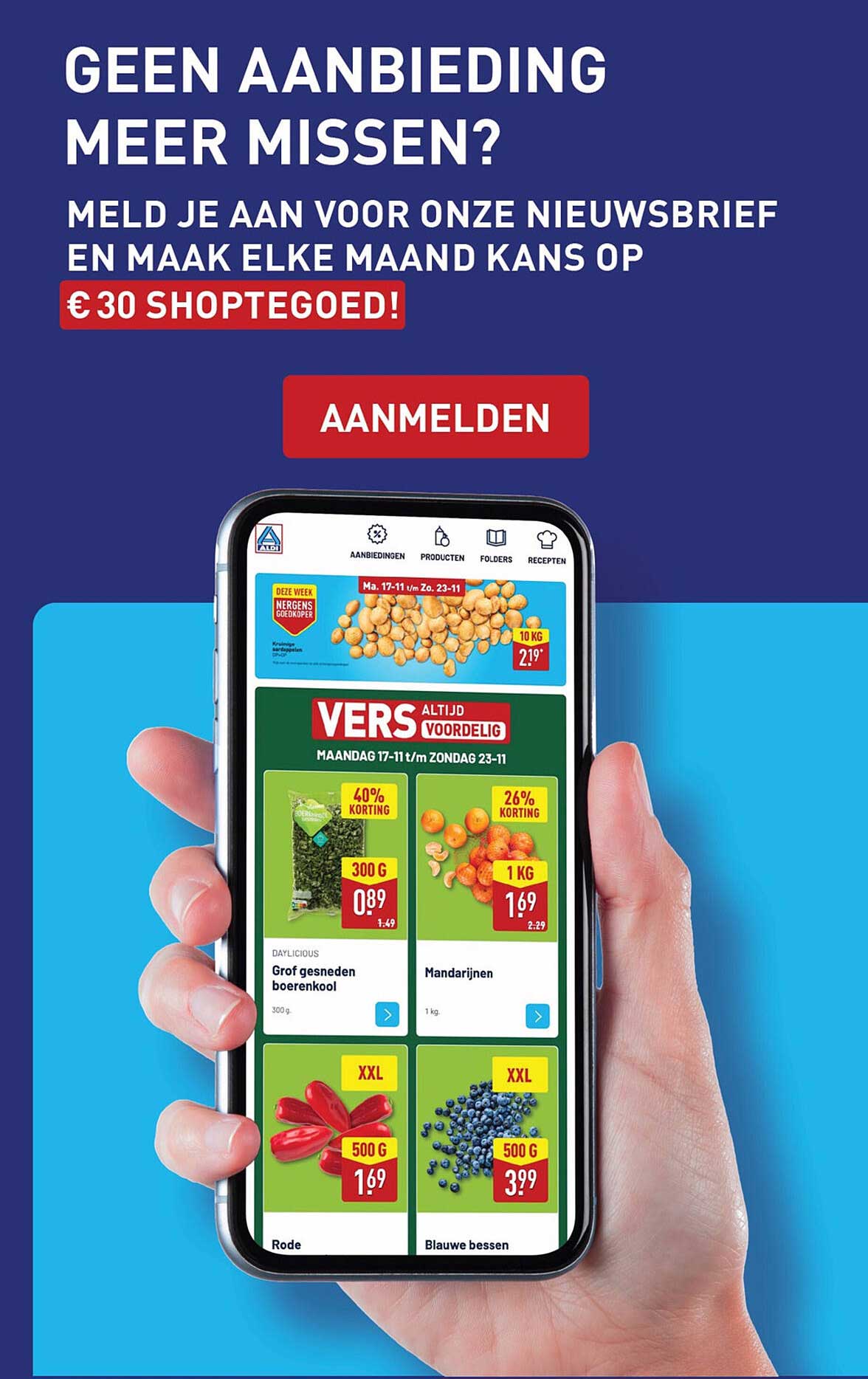 Meld je aan voor onze nieuwsbrief en maak elke maand kans op € 30 shoptegoed!